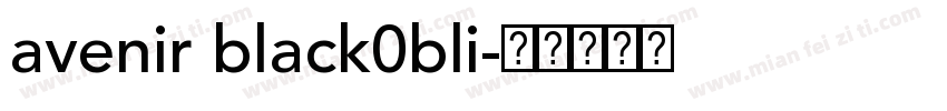 avenir black0bli字体转换